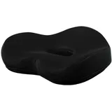 Surwin Donut Kissen Sitzkissen Orthopädisch, Sitzkissen Rund, Sitzkissen Bürostuhl, Hämorrhoiden Sitzkissen, Bequemer Sitzring Steißbein Entlastung für Taille, Hüfte (47cm,Schwarz)