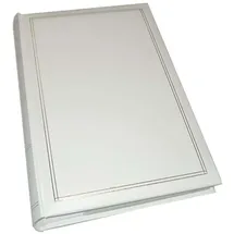 walther design Fotoalbum weiss 300 Fotos 10 x 15 cm Memo-Einsteckalbum Kunstleder mit Prägung, Monza ME-140-W