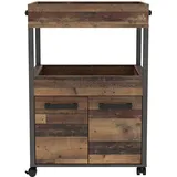 Forte Barschrank Home Bar Holzoptik Vintage Braun
