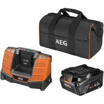 AEG 18 V Pro18V Akku-Starterset SETL1840SHD, inkl. 1 x 4.0 Ah Akku, Ladegerät, Tragetasche