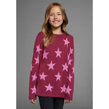 Kidsworld Strickpullover in bordeaux gemustert), | Gr.: 176/182,