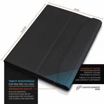 Aplic Tablet-Tastatur, Kunstledercase für iPad Pro 10,5", Bluetooth Keyboard mit Apple Layout