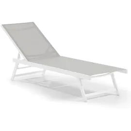 LECO Elina Sonnenliege 149 x 63 x 0 cm Weiß/Grau
