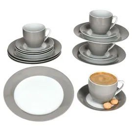 Mambocat Variant Grau Kaffeeservice 18-tlg. grau/weiß