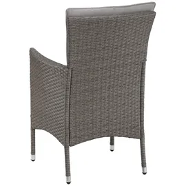 Konifera Mailand Polyrattan Garten-Essgruppe 13-tlg. grau/braun