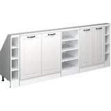 Vicco Dachschrägenschrank-Set Rion, Weiß Landhaus/Weiß, 5er Set