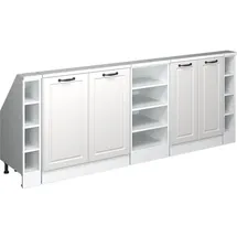 Vicco Dachschrägenschrank-Set Rion, Weiß Landhaus/Weiß, 5er Set