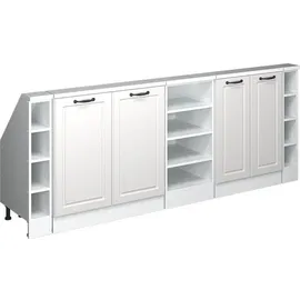 Vicco Dachschrägenschrank-Set Rion, Weiß Landhaus/Weiß, 5er Set