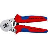 Knipex Zange, Crimpzange für Aderendhülsen mit Seiteneinführung mit Mehrkomponenten-Hüllen verchromt 180 mm