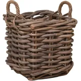 VIVANNO Aufbewahrungskorb Korb Dekokorb Rattan CABAZ Grau Natur - 35x35x42 cm beige 35 cm x 42 cm x 35 cm