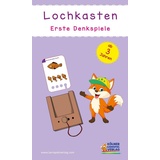 Der Lochkasten Lernspielzeug Lochkasten Box Erste Denkspiele ab 3 Jahren, Doppelseitig in Deutsch & Englisch bedruckt