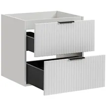 Lomadox Lomado Waschbeckenschrank, Weiß, Holzwerkstoff, 60x57x46 cm, Badezimmer, Badezimmerschränke, Waschbeckenunterschränke