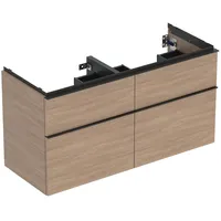 Geberit iCon Unterschrank für Doppelwaschtisch, 4 Schubladen,