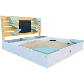 Axi Sandkasten mit Holzschutz braun/grün/weiß