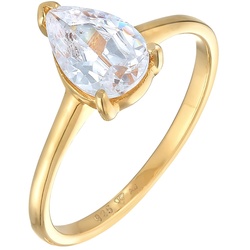 Elli Solitär Zirkonia Tropfen 925 Silber Ringe   Damen 