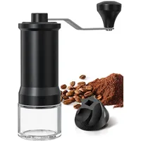 Manuelle Kaffeemühle Mit 25 G Fassungsvermögen, Keramischem Kegelmahlwerk, 30 Mahlgradeinstellungen, Tragbare Espresso-kaffeemühle Für Unterwegs, Kurbel Und Reinigungsbürste.