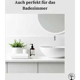 stolarnia pika Spiegel Rund Holz Weiß - Wandspiegel mit Holzrahmen (∅47 cm) - Runder Badspiegel für Badezimmer, Flur, Wohnzimmer, Schlafzimmer ... - Braun