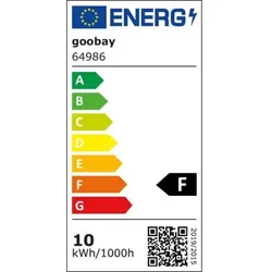 Goobay Klemm Lupenleuchte 10W LED schwarz Glaslinse 3500-6500K dimmbar EEK F [A-G]