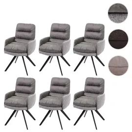 MCW Esszimmerstuhl MCW-G66, Küchenstuhl Stuhl, drehbar Auto-Position Stoff MVG - 2 Jahre Gewährleistung - mind. 14 Tage Rückgaberecht - Grau, Textil, 59x93x68 cm, Esszimmer, Stühle, G66-6