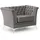 s-style möbel Chesterfield-Sessel Whitby Samt 116 x 78 x 82 cm Grau