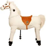 animal riding b.v Animal Riding Reitpferd weiß Snowy X-Large Kinder ab 8 Jahre Sattelhöhe 80 cm
