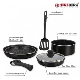 HERZBERG Topf-Set 7-tlg. 26 cm rund