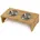 Katzennapfständer erhöhte Futterstation aus Bambus mit 2 Edelstahlnäpfen ergonomisch rutschfest 40x20x10 cm
