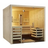 Infraworld Sauna Panorama Complete Fichte - 75 mm Multifunktionssauna Ohne Ofen/Steuerung