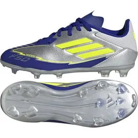 adidas F50 League Messi FG/MG Kinder silver met./solar yellow/lucid blue 38