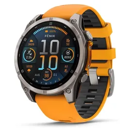 Garmin fenix 8 AMOLED 47 mm sapphire, graphit / titanium titan mit QuickFit Silikon-Armband 26 mm