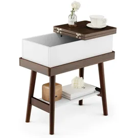 Costway Beistelltisch Holz 60x30x60 cm braun klappbar