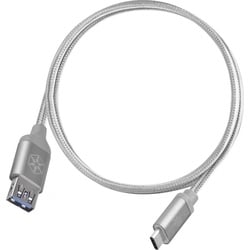 Silverstone USB-A - USB-C cable, 0.5 m, silver (52034) (0.50 m), USB Kabel