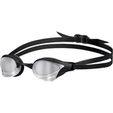 arena Cobra Core Swipe Mirror Unisex-Wettkampfbrille für Erwachsene, Schwimmbrille mit Gebogenen Spiegelgläsern, Anti-Beschlag, UV-Schutz, 5 Austauschbare Nasenstege