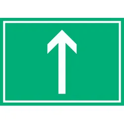 Richtungspfeil hoch Schild waagerecht weiss grün Pfeil A2 (420x594mm)
