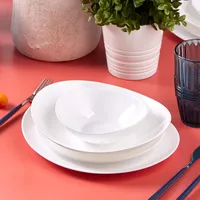 KARACA Pure 24-teiliges Tafelservice, Glas-Geschirrset für 6 Personen, Elegantes,