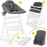hauck Hauck, Hochstuhl, Hochstühle Alpha Plus White XXL Newborn Set - Hochstuhl + 2in1 (Hochstuhl)