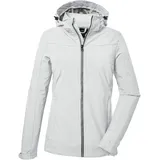 KILLTEC Damen Softshelljacke/Outdoorjacke mit abzippbarer Kapuze KOS 40 WMN SFTSHLL JCKT, gebrochenes weiss, 40,