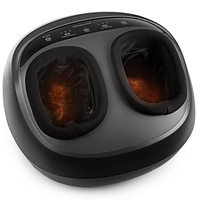 Spacetronik Shiatsu Fussmassagegerät mit Rollen, Wärmefunktion, Luftkompression, 3D massage und Kneten, fußmassagegerät foot warmer Reflexmassage SPE-M02