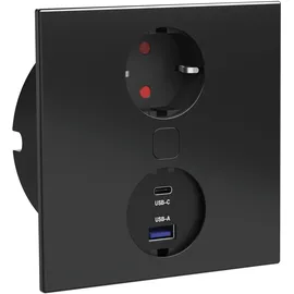 hpf Einbausteckdose 1 St. Schwarz