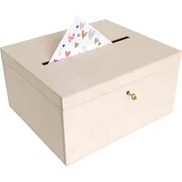 Creative Deco Kartenbox Hochzeit Holzkiste mit Deckel | 29