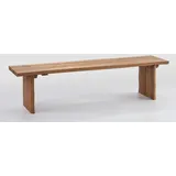 massivline&more Sitzbank MASSIVLINE & MORE "Oviedo", braun (braun, wildeiche), B:200cm T:44cm, Massivholz, Sitzbänke, Sitzbank, Gestell massiv mit Baumkante