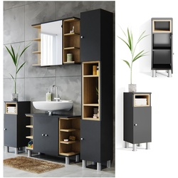 Vicco Beistellschrank Aquis Midischrank Badezimmerschrank Badschrank Anthrazit