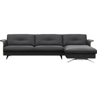 FLEXLUX Ecksofa Glow Designsofa, bequem und komfortabel durch hochwertigen Sitzaufbau, L-Form, Modernes skandinavisches Design schwarz