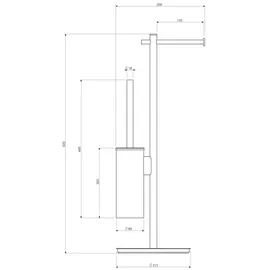 Omnires WC-Bürstengarnitur Modern Project Chrom (MP60810CR)