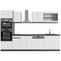 Vicco Küchenzeile R-Line J-Shape Anthrazit Weiß 300 cm modern Küchenschränke Küchenmöbel