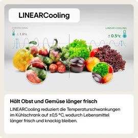 LG GBV5250CPY Kühl-Gefrierkombination (387 l, 2030 mm hoch, Silber)
