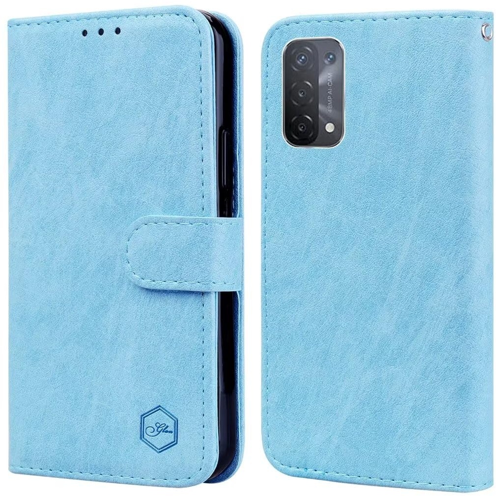 Schutzhülle für Samsung Galaxy A25 5G, Klapphülle Premium PU Folio Lederhülle Geldbörse Magnetische Stoßfest Schutzhülle Hülle Case mit Standfunktion für Samsung Galaxy A25 5G,Hellblau