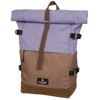 Walker Schulrucksack Roll-Up Two Kunstfaser beige/lila 30 l