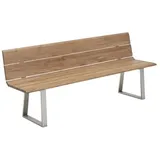 Niehoff Nova 160 x 52 x 89 cm edelstahl/teak gebürstet