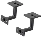 Oniissy Treppen-Handlauf-Halterungen, verstellbare robuste Geländerhalterungen, wandmontierter Handlauf, Edelstahl, schwarz, Handlaufhalter für Treppengeländer (2er-Pack)